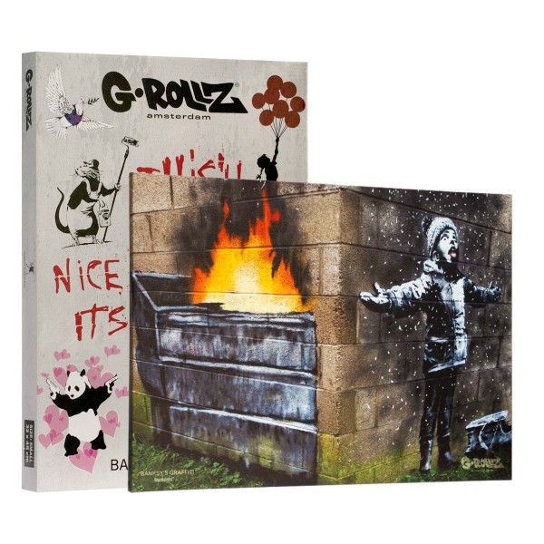 G-Rollz | Banksy's Graffiti - SEASON'S GREATINGS Canvas (90x64x3cm)