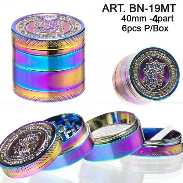 Amsterdam Grinder- 4part- Ø:40mm- 6pcs/box-mixed colors