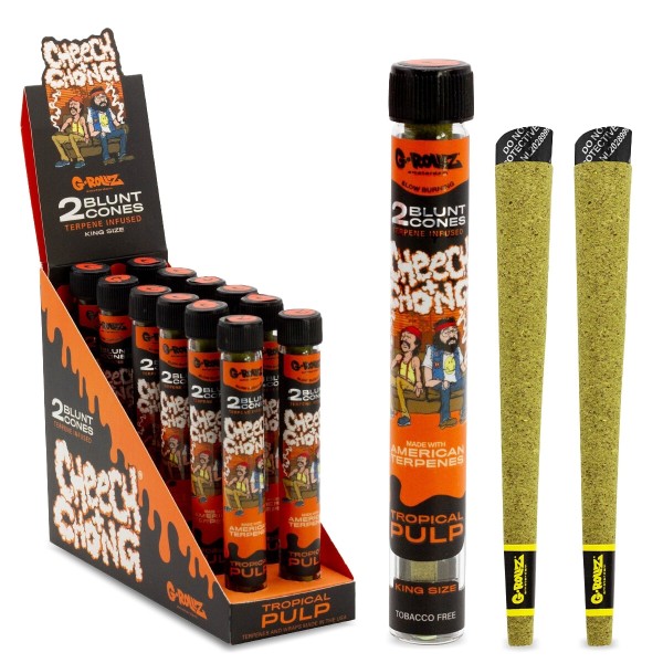 G-Rollz | Cheech &amp; Chong(TM) Terpene Infused Cones 'Tropical Pulp' (12 Pack Display, 24 Cones)