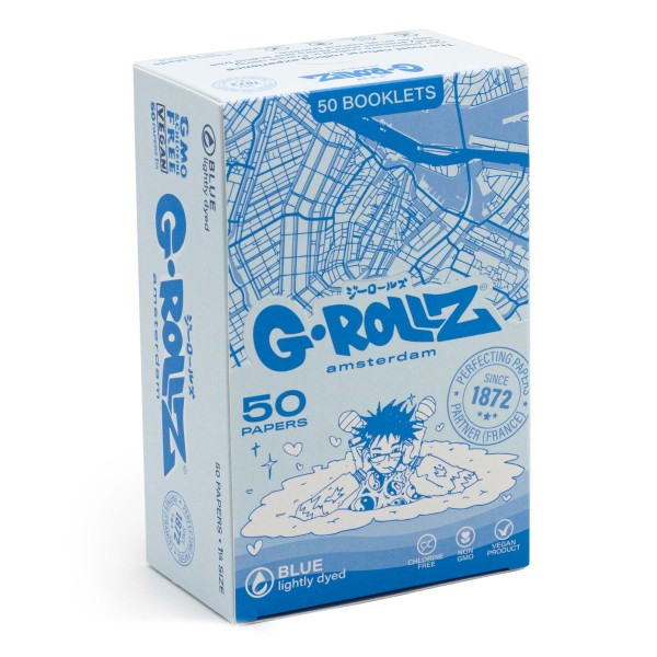 G-Rollz | Lightly Dyed Blue - 50 '1¼' Papers (50 Booklets Display)