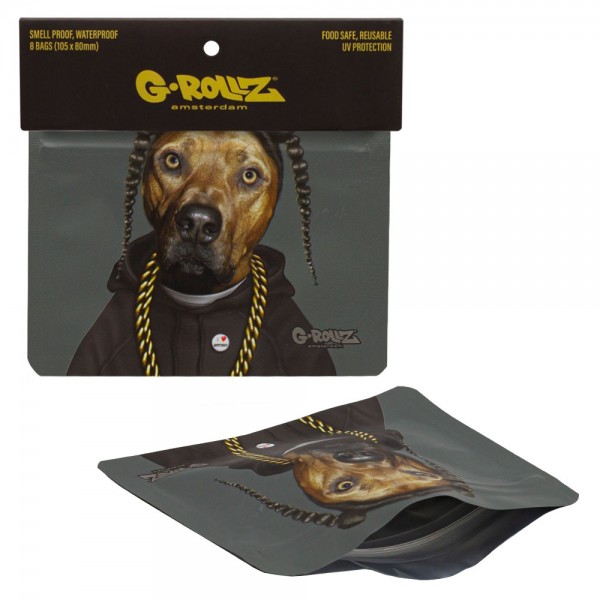 G-Rollz | &#039;Rap&#039; 105x80 mm Smellproof Bags - 8pcs in Display