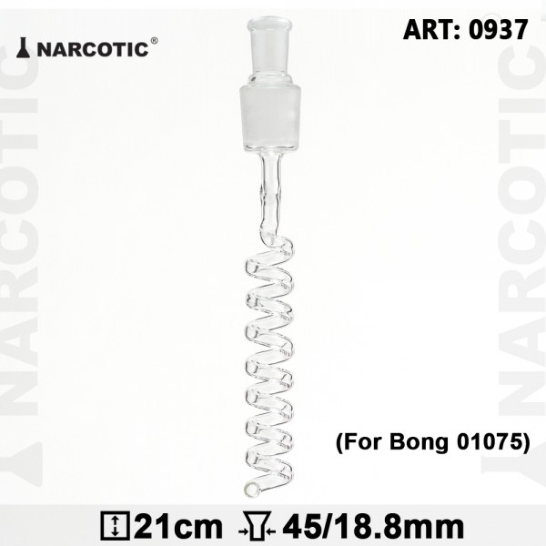 Narcotic | Diffuser Adapter Spiral- L:21cm- Ø:45mm x 18.8mm for Narcotic Bong 01075