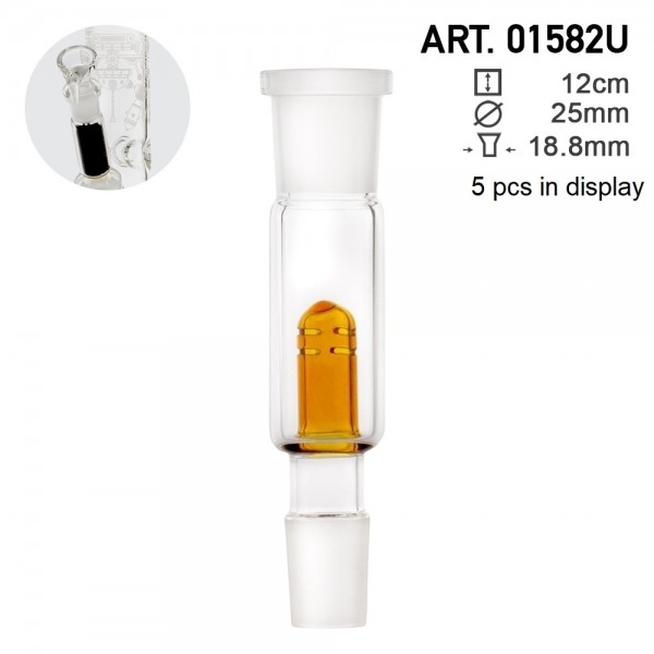 Amsterdam | Active Charcoal Adapter- SG:18.8mm- H:12cm - 6 pcs in a display