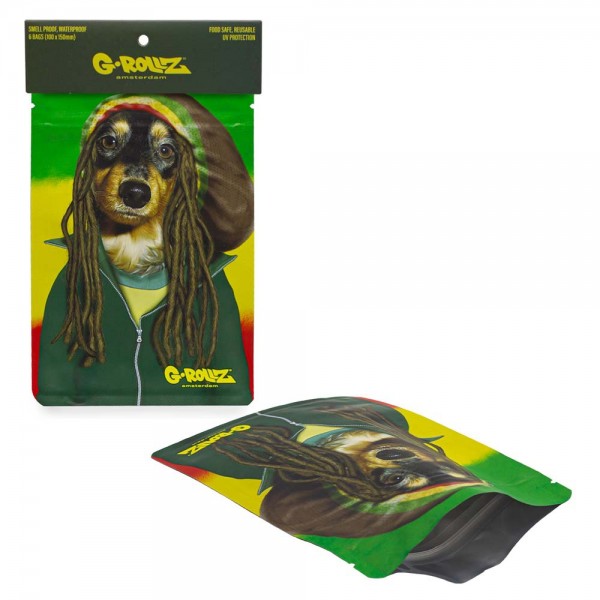 G-Rollz | 'Reggae' 100x150 mm Smellproof Bags - 6pcs per Display