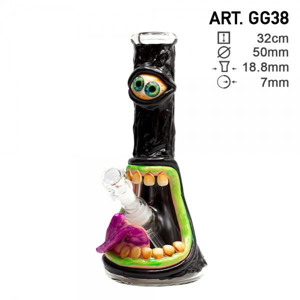 Grace Glass | Halloween Glowing Beaker Series H:32cm and the Ø:50mm - SG:18.8mm - 7mm thickness