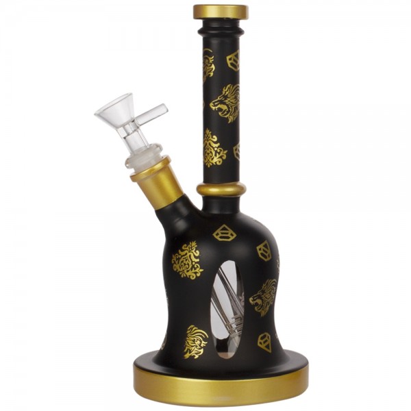 Amsterdam | Limited Edition Mixed Golden Round Base Bongs - H:22cm - SG:14.5mm