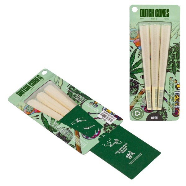 Dutch Cones | KS Organic Hemp Pre-Rolled Cones 3pcs in pack &amp; 50 packs in Display