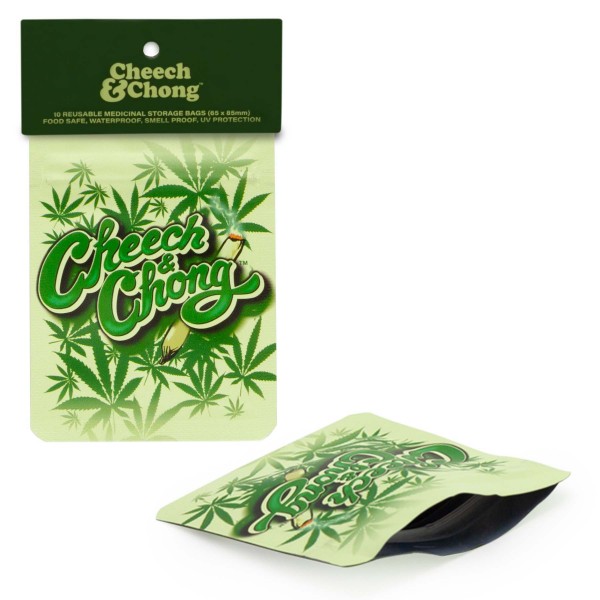 G-Rollz | Cheech &amp; Chong &#039;Camo&#039; 65x85mm Smellproof Bags - 10pcs in Display