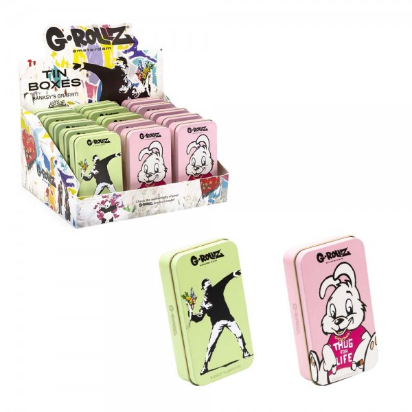 G-ROLLZ | Banksy's Graffiti - Medium Storage Boxes Set 5 - 15pcs, 11.5cm x 6.5cm x 2.3cm