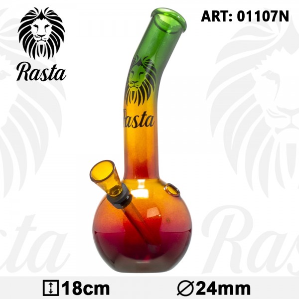 Rasta | Bouncer Glass Bong - H:18cm - Ø:24mm