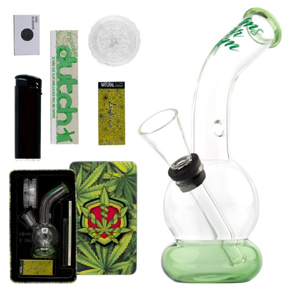 | Greenline Bong giftset with 1 x Bong - 1 x Grinder - 1 x lighter - 5 x screen -