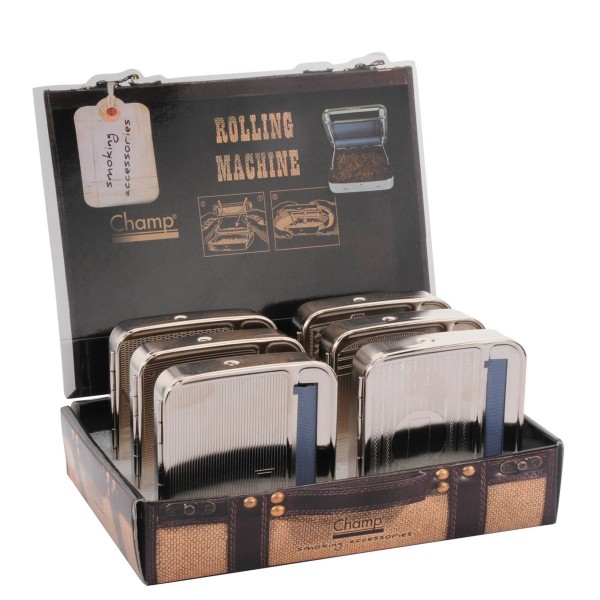 Champ | Metal Cigarette Rolling Machine 70mm 12pcs in a display