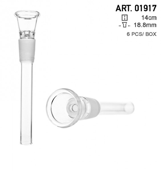 Amsterdam | Glass Chillum - Socket:18.8mm- small hole- L:14cm -6pcs/box