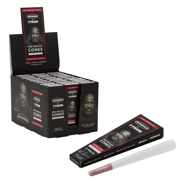 Futurola | Tyson 2.0 King Size Pre-Rolled Cones 3-Pack (30 packs in Display)