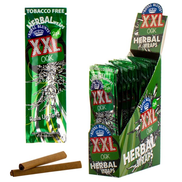 Royal Blunts | Herbal Wraps XXL OGK - 25 packs in display - Each display contains 100 wraps!