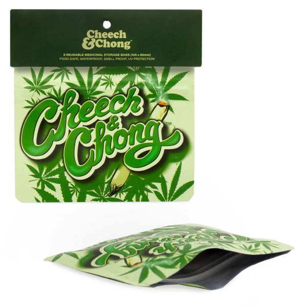 G-Rollz | Cheech &amp; Chong &#039;Camo&#039; 105x80mm Smellproof Bag - 8pcs en présentoir