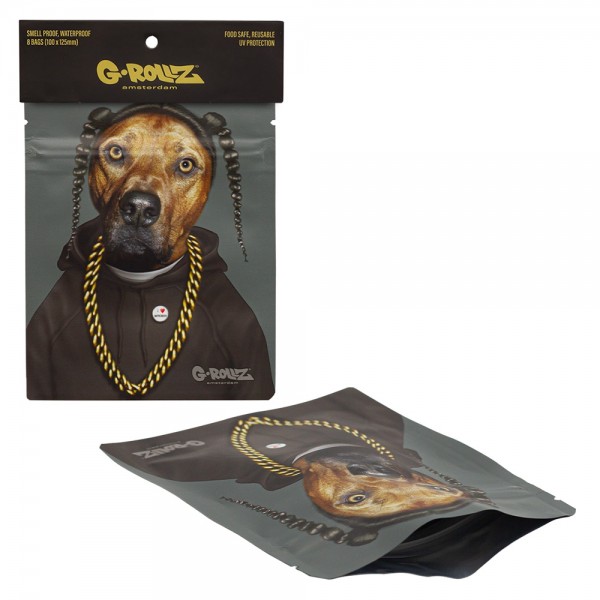 G-Rollz | &#039;Rap&#039; 100x125 mm Smellproof Bags - 8pcs in Display