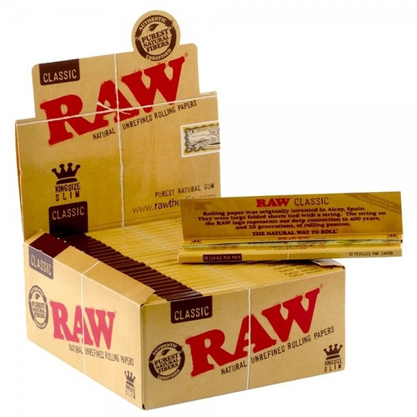 Raw | Classic King Size Slim Classic 50 Hefte in Box