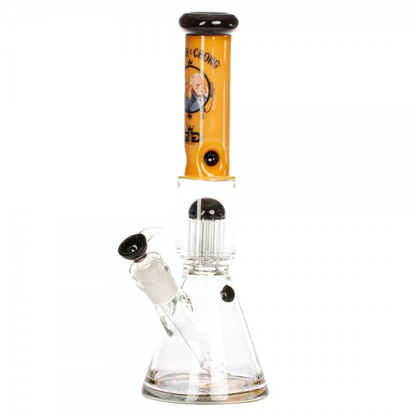 G-Rollz | Cheech & Chong - 10-Arm Percolator Beaker Yellow H:50cm - Ø:50mm - SG:29.2mm