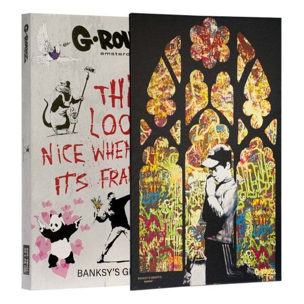 G-Rollz | Graffiti de Banksy - CHURCH OF GRAFFITI Toile (64x90x3cm)