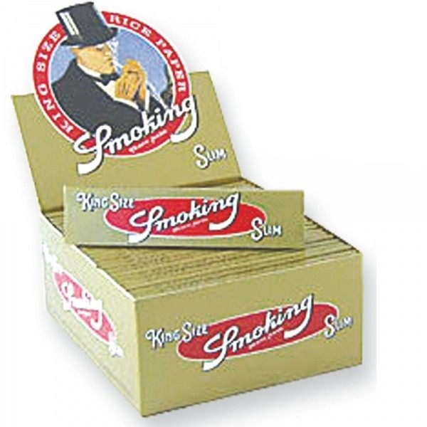 Smoking | GOLD Slim KingSize 33 leaves per book 50 books per box