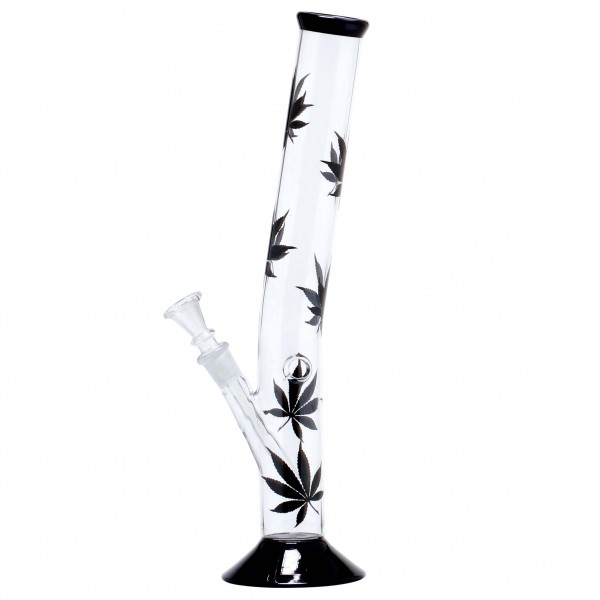 Leaf | Multi Leaf Hangover Glass Bong - H:35cm - Ø:40mm - Socket:14.5mm