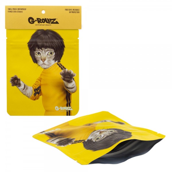 G-Rollz | 'Kung Fu' 100x125 mm Smellproof Bags - 8pcs in Display