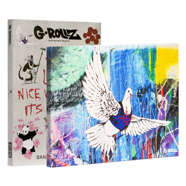 G-Rollz | Graffiti de Banksy - Toile BULLETPROOF DOVE (67.5X48x2.5cm)