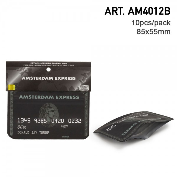 Amsterdam | &#039;Amsterdam Express&#039; 85x55mm Smell Proof Bags - 10pcs in Display
