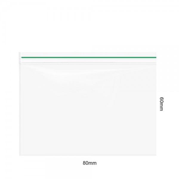 Amsterdam | Zipper Bags 80mm x 60mm 50µ (MU) Green 1000pcs in a display