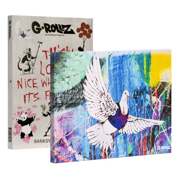 G-Rollz | Banksy&#039;s Graffiti - BULLETPROOF DOVE ALT Canvas (45x32x2cm)