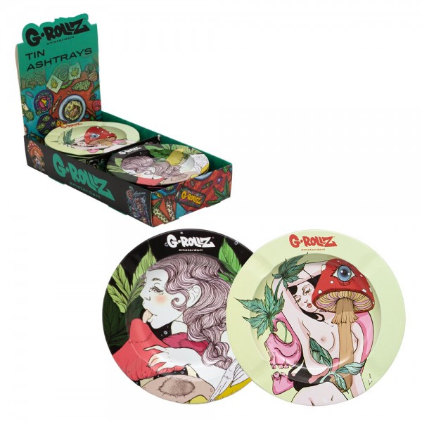 G-Rollz | Ashtray &#039;Mushroom Lover&#039; Display Set 20pcs - Dia: 13.5cm