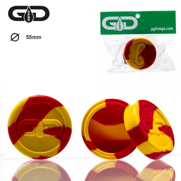 Grace Glass | Dabs Silicon Jar- Red Yellow- Ø:55mm