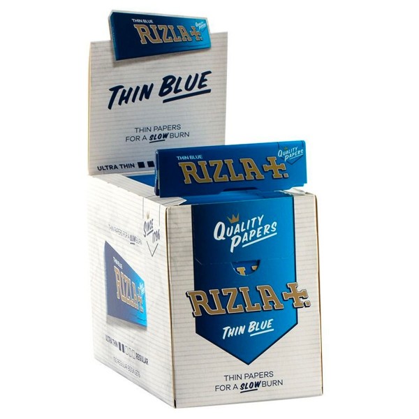 Rizla | Thin Blue Single Wide 50 leaves per booklet - 100 booklets per display