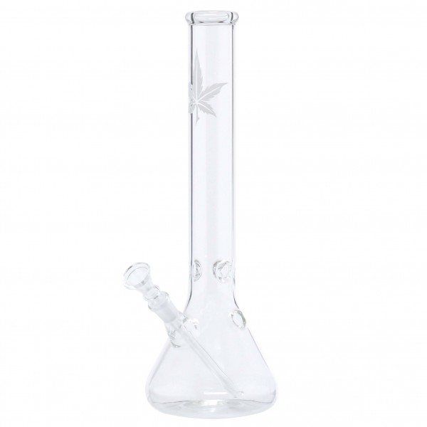 Feuille | Feuille Beaker Verre Bong- H:35cm- Ø:40mm - Socket:14.5mm - WT:4mm (circa)