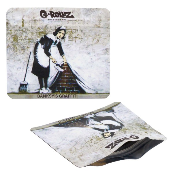 G-Rollz | Banksy's Graffiti 'Camden Maid' 90x80 mm smellproof bag - 10pcs in Display