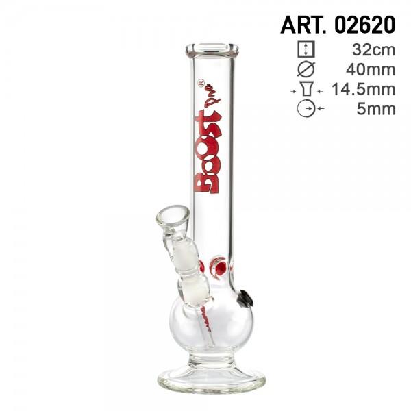 Boost | Bouncer Glass Bong H:32cm Ø:40mm SG:14.5mm WT: 5mm (circa)