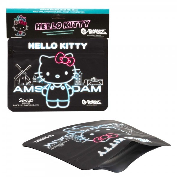 G-Rollz | Hello Kitty &#039;Neon Amsterdam&#039; 105x80 mm Pochette de supplément anti-salissure - 8pcs en pré