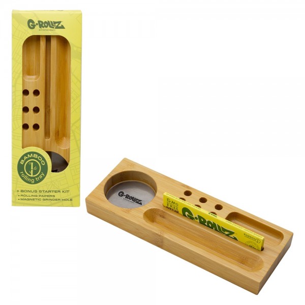 G-ROLLZ | Small Portable Bamboo Tray 20cm x7cm x 2cm