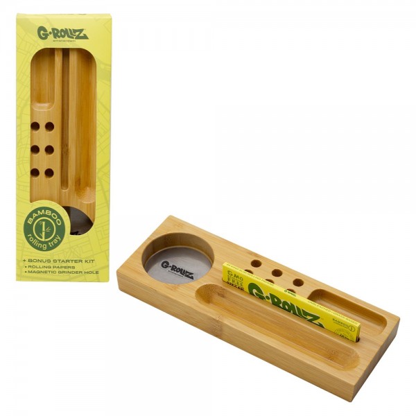 G-Rollz | Small Portable Bamboo Tray 20cm x7cm x 2cm