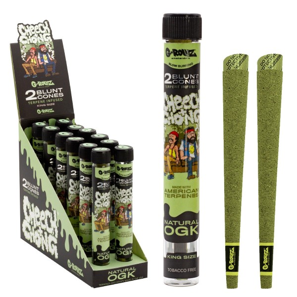 G-Rollz | Cheech & Chong(TM) 2x Terpene Infused Cones 'Natural OGK' (12 Pack Display)