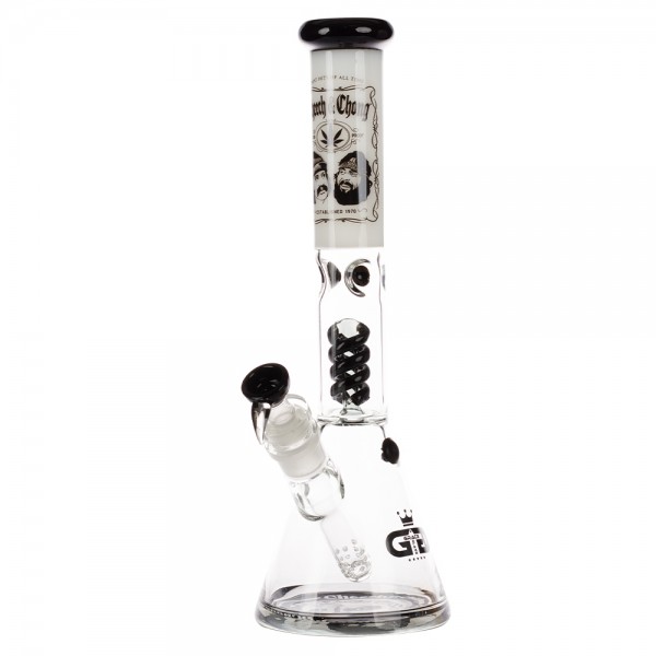 Grace Glass | Cheech & Chong - Spiral Percolator Beaker White H:42cm - Ø:50mm - SG:29.2mm