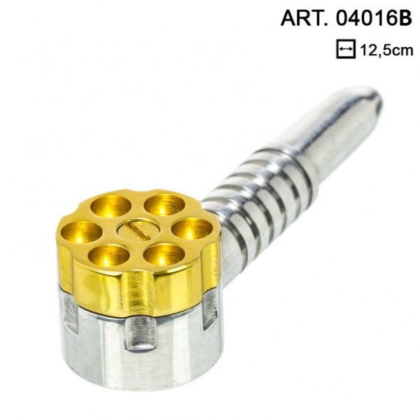6 Shooter Pipe Brass with a Revolving Chamber 12.5cm