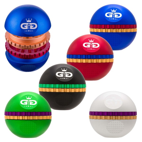 Grace Glass | Ball Grinders - 4part - Ø:61mm -10pcs/display - Mixed Colors