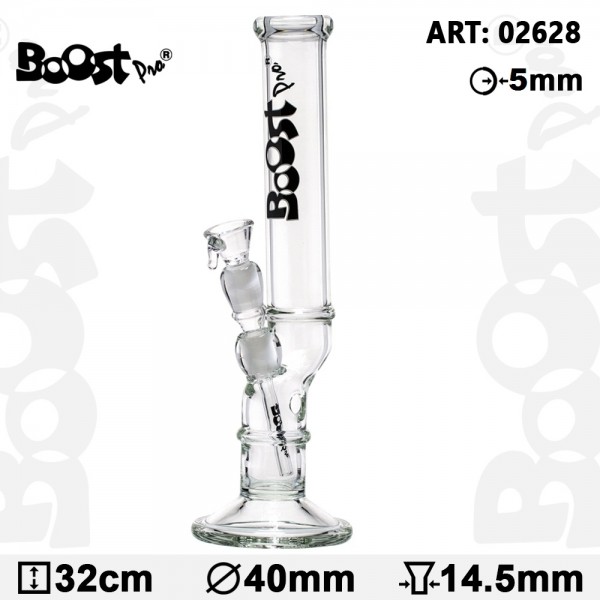 Boost | Bolt Glass Bong- H:32cm- Ø:40mm- SG:14.5mm- WT:5mm (circa)