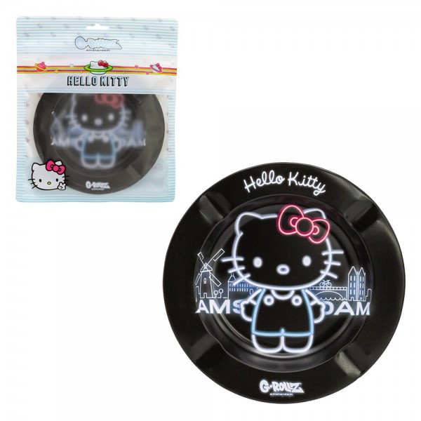 G-Rollz | Hello Kitty &#039;Neon Amsterdam&#039; Ashtray - Dia: 13.5cm - 10pcs in Display