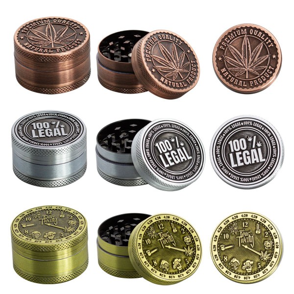 Amsterdam 420 | 3-part Zinc Grinder 40 mm | 12 pcs Mixed Display