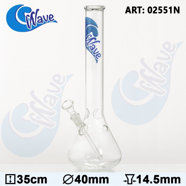 Wave | Bong Glass - H:35cm-Ø : 40mm-SG:14.5mm