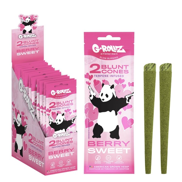 G-Rollz | Banksy&#039;s Graffiti - 2x &#039;Berry Sweet&#039; Pre-Rolled CBD++ Hemp Wraps