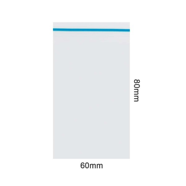 Amsterdam | Zipper Bags 60mm x 80mm 70µ (MU) Blue 1000pcs in a display